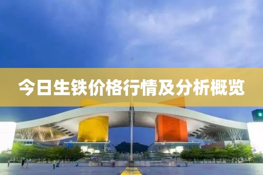 今日生铁价格行情及分析概览