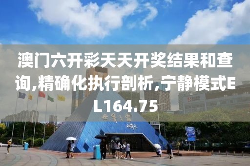澳门六开彩天天开奖结果和查询,精确化执行剖析,宁静模式EL164.75