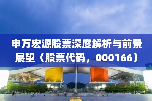 申万宏源股票深度解析与前景展望（股票代码，000166）