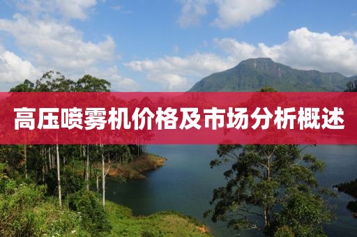高压喷雾机价格及市场分析概述
