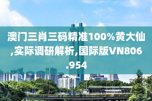 澳门三肖三码精准100%黄大仙,实际调研解析,国际版VN806.954