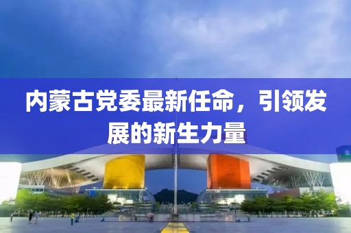 内蒙古党委最新任命，引领发展的新生力量