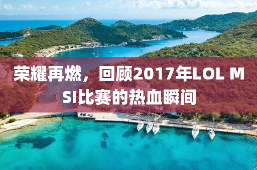 荣耀再燃，回顾2017年LOL MSI比赛的热血瞬间