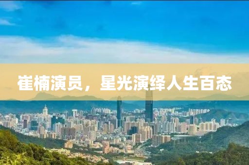 崔楠演员，星光演绎人生百态