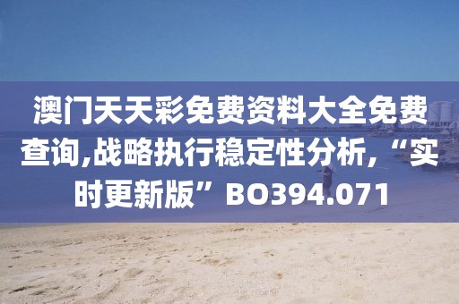 澳门天天彩免费资料大全免费查询,战略执行稳定性分析,“实时更新版”BO394.071