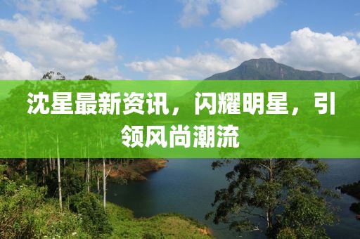 沈星最新资讯，闪耀明星，引领风尚潮流