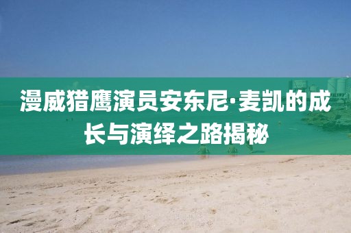 漫威猎鹰演员安东尼·麦凯的成长与演绎之路揭秘