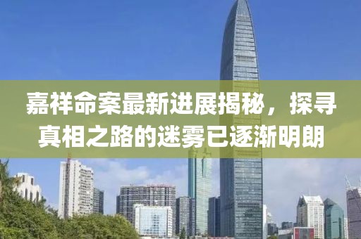 嘉祥命案最新进展揭秘，探寻真相之路的迷雾已逐渐明朗