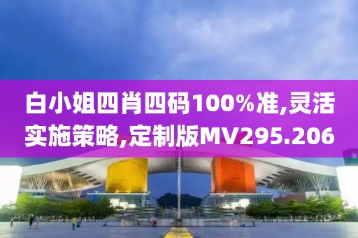 白小姐四肖四码100%准,灵活实施策略,定制版MV295.206