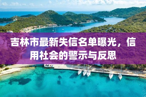 吉林市最新失信名单曝光，信用社会的警示与反思