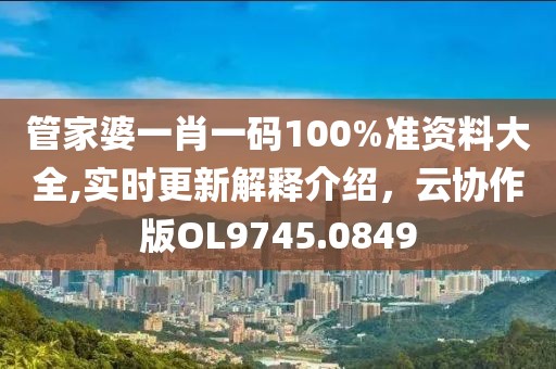 管家婆一肖一码100%准资料大全,实时更新解释介绍，云协作版OL9745.0849