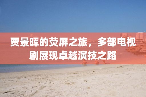 贾景晖的荧屏之旅，多部电视剧展现卓越演技之路