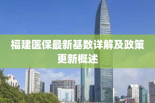 福建医保最新基数详解及政策更新概述