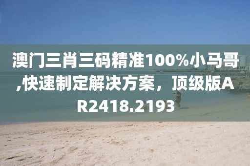 澳门三肖三码精准100%小马哥,快速制定解决方案，顶级版AR2418.2193