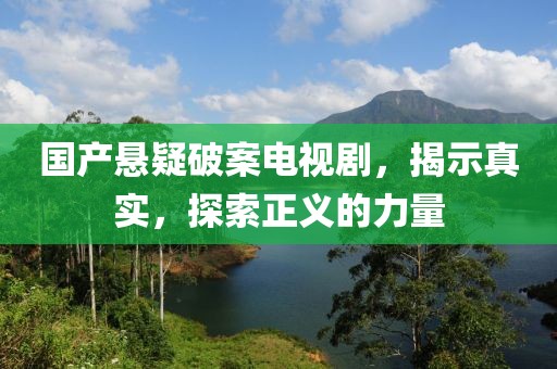 国产悬疑破案电视剧，揭示真实，探索正义的力量