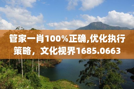 管家一肖100%正确,优化执行策略，文化视界1685.0663