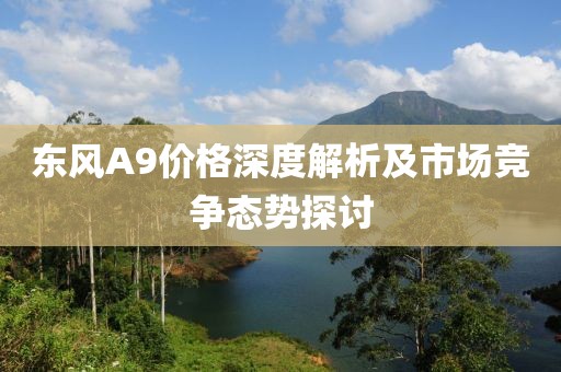 东风A9价格深度解析及市场竞争态势探讨