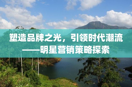 塑造品牌之光，引领时代潮流——明星营销策略探索
