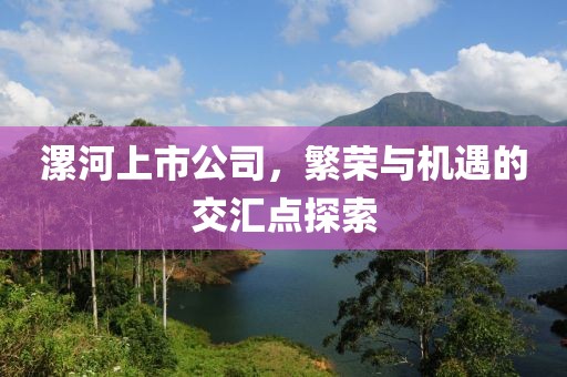 漯河上市公司，繁荣与机遇的交汇点探索