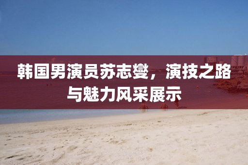 韩国男演员苏志燮，演技之路与魅力风采展示