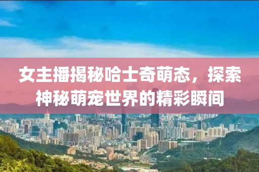 女主播揭秘哈士奇萌态，探索神秘萌宠世界的精彩瞬间