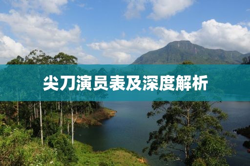 尖刀演员表及深度解析