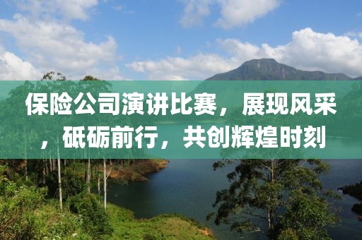 保险公司演讲比赛，展现风采，砥砺前行，共创辉煌时刻