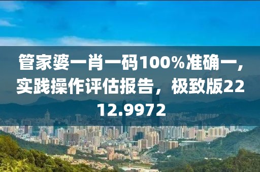 管家婆一肖一码100%准确一,实践操作评估报告，极致版2212.9972