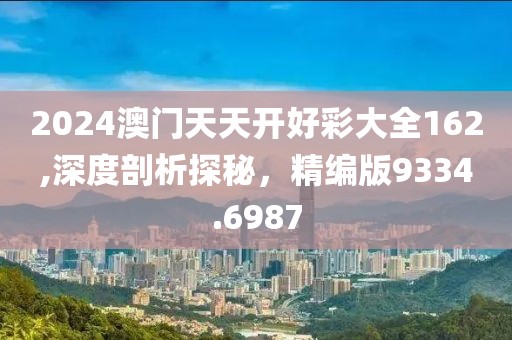 2024澳门天天开好彩大全162,深度剖析探秘，精编版9334.6987