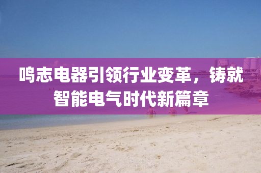 鸣志电器引领行业变革，铸就智能电气时代新篇章