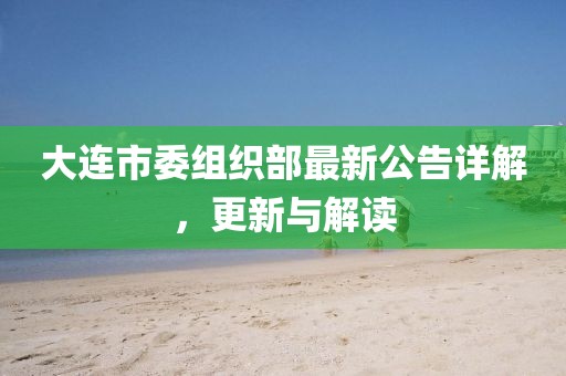 大连市委组织部最新公告详解，更新与解读