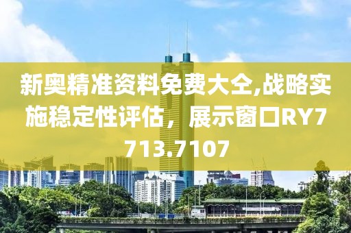 新奥精准资料免费大仝,战略实施稳定性评估，展示窗口RY7713.7107