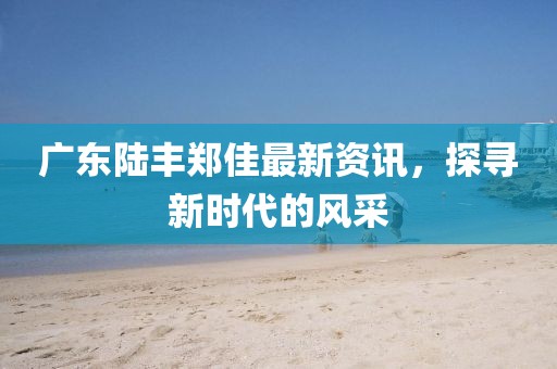 广东陆丰郑佳最新资讯，探寻新时代的风采