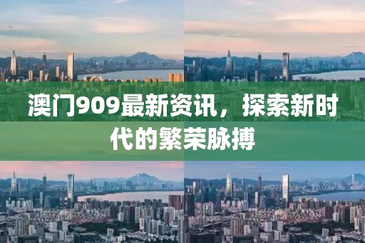 澳门909最新资讯，探索新时代的繁荣脉搏