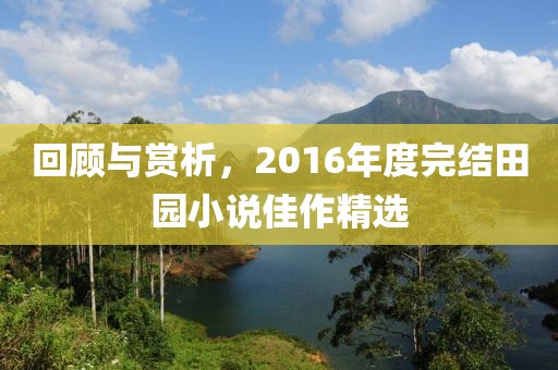 回顾与赏析，2016年度完结田园小说佳作精选