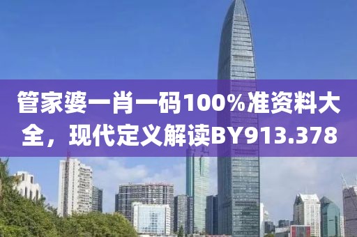 管家婆一肖一码100%准资料大全，现代定义解读BY913.378