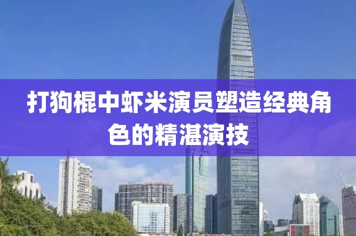 打狗棍中虾米演员塑造经典角色的精湛演技