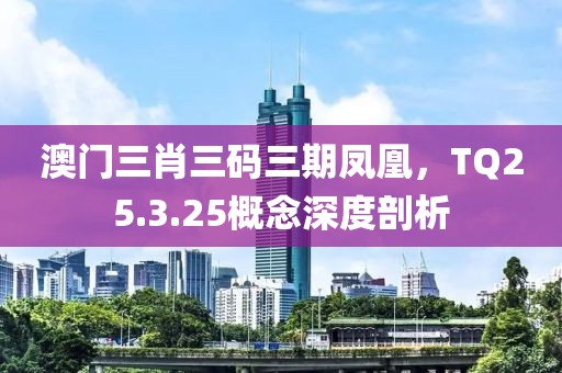 澳门三肖三码三期凤凰，TQ25.3.25概念深度剖析