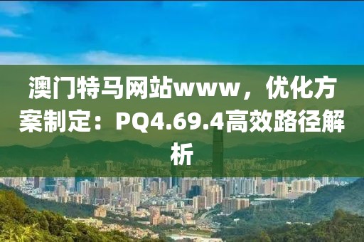 澳门特马网站www，优化方案制定：PQ4.69.4高效路径解析