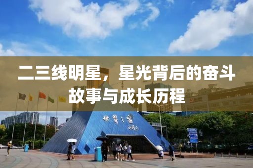 二三线明星，星光背后的奋斗故事与成长历程