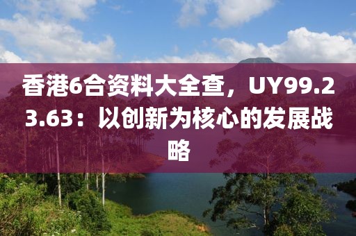 香港6合资料大全查，UY99.23.63：以创新为核心的发展战略