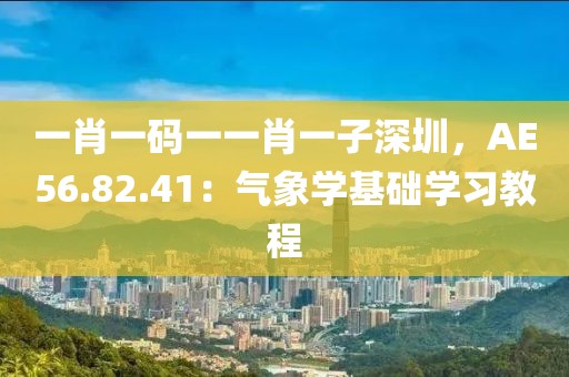 一肖一码一一肖一子深圳，AE56.82.41：气象学基础学习教程