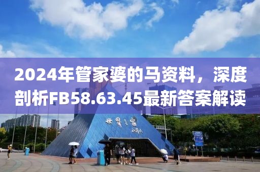 2024年管家婆的马资料，深度剖析FB58.63.45最新答案解读