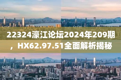 22324濠江论坛2024年209期，HX62.97.51全面解析揭秘