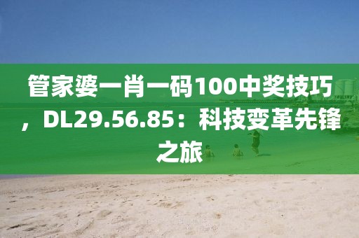 管家婆一肖一码100中奖技巧，DL29.56.85：科技变革先锋之旅
