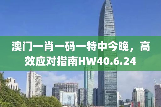 澳门一肖一码一特中今晚，高效应对指南HW40.6.24