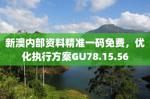 新澳内部资料精准一码免费，优化执行方案GU78.15.56