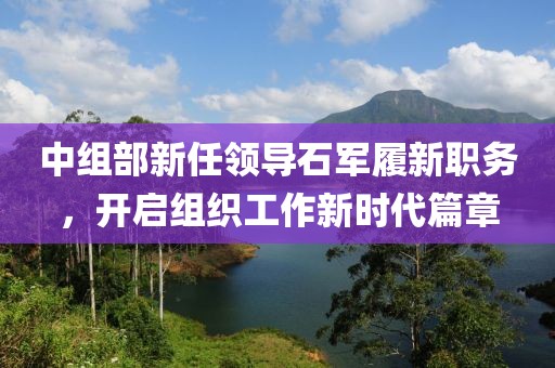中组部新任领导石军履新职务，开启组织工作新时代篇章