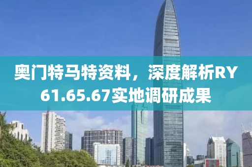 奥门特马特资料，深度解析RY61.65.67实地调研成果