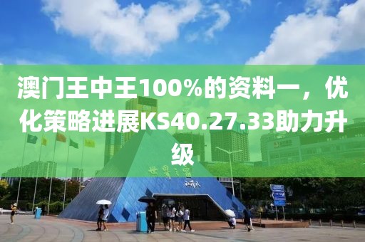 澳门王中王100%的资料一，优化策略进展KS40.27.33助力升级
